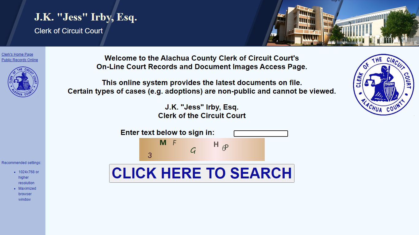 Court Records - Alachua County